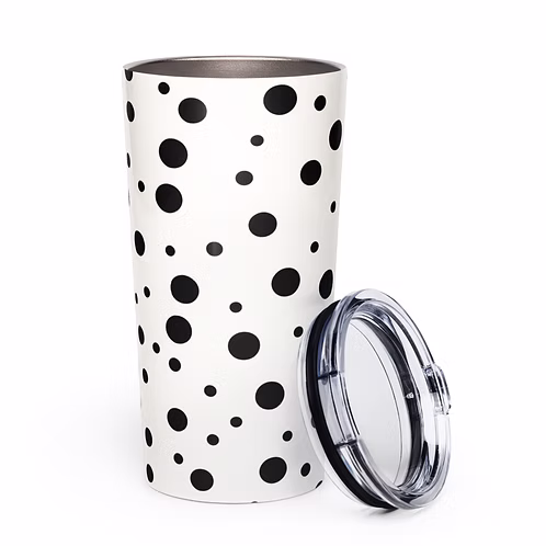 POLKA DOTS Tapered stainless steel tumbler
