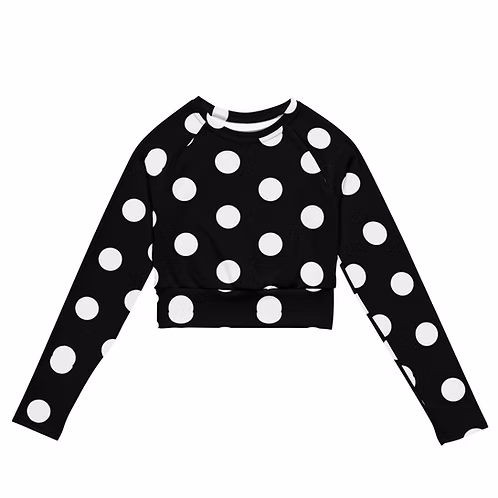 Recycled long-sleeve crop top