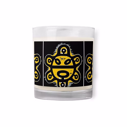 Glass jar soy wax candle